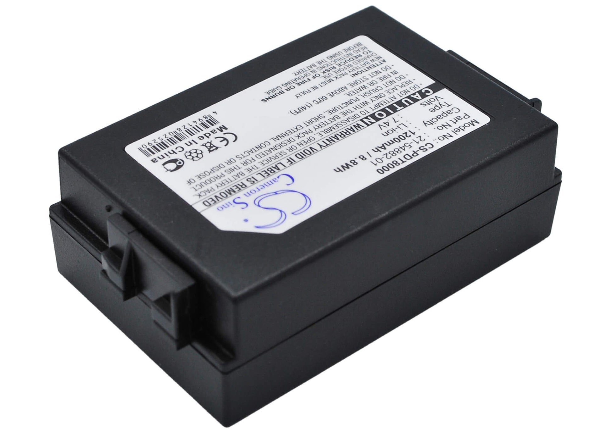 7.4V, 1200mAh, Li-ion Battery fits Symbol, Pdt8000, Pdt-8000, 8.88Wh