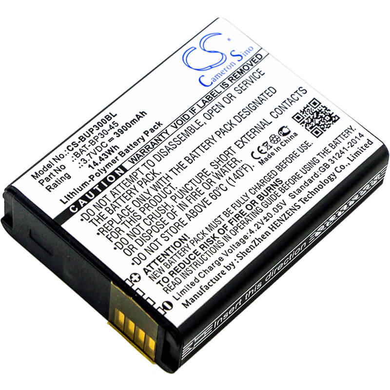 3.7V, 3900mAh, Li-Polymer Battery fits Bluebird, Bm180, Bp30, 14.43Wh