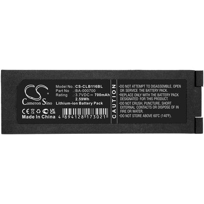 3.7V, 700mAh, Li-ion Battery fits Cipherlab, 1166, 1266, 2.59Wh