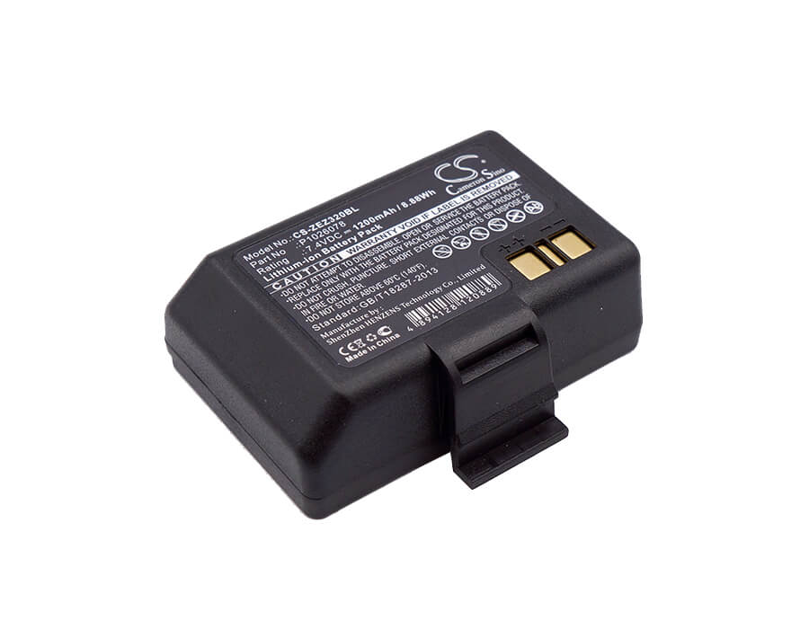 7.4V, 1200mAh, Li-ion Battery fits Zebra, Ez320, 8.88Wh