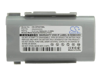 2.4V, 1500mAh, Ni-MH Battery fits Opticon, Phl-2700, Phl-2700 Rfid, 3.6Wh