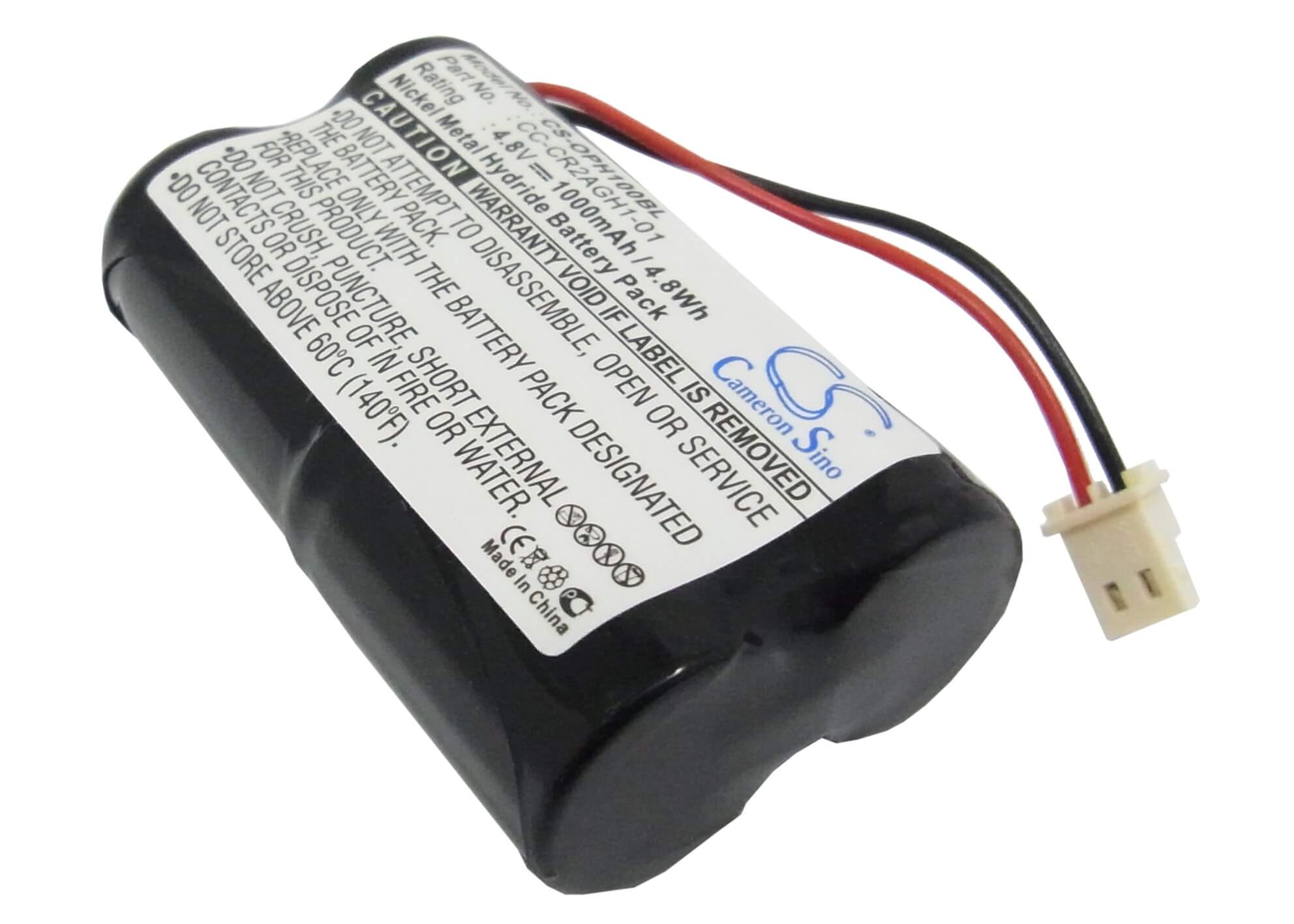4.8V, 1000mAh, Ni-MH Battery fits Opticon, H1, 4.8Wh