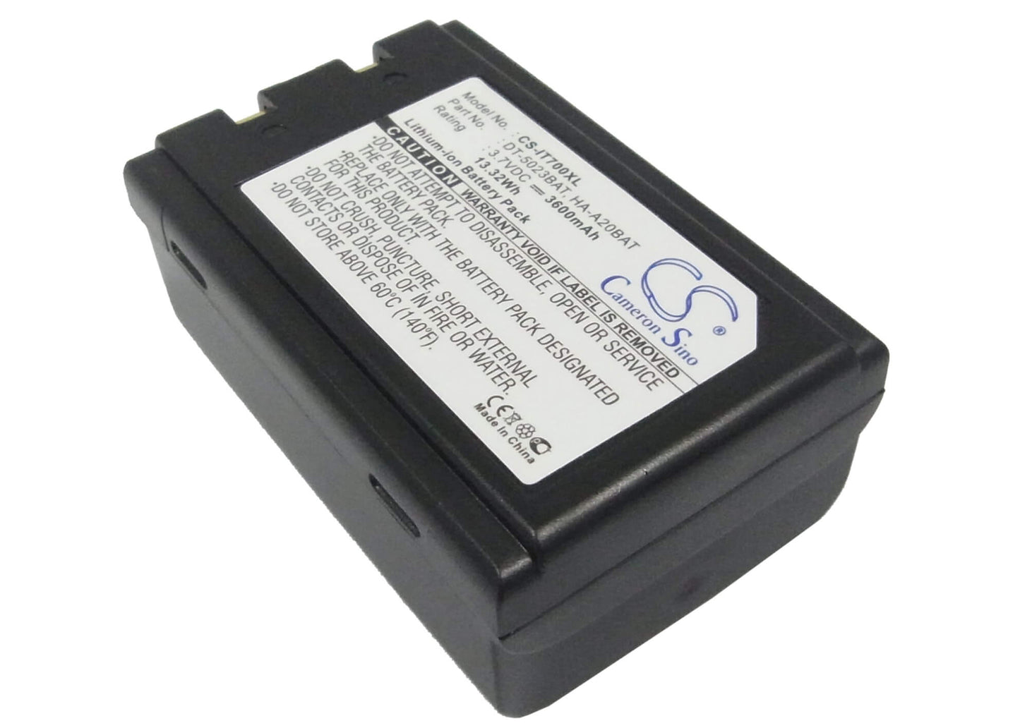 3.7V, 3600mAh, Li-ion Battery fits Unitech, Ht660, Pa600, 13.32Wh
