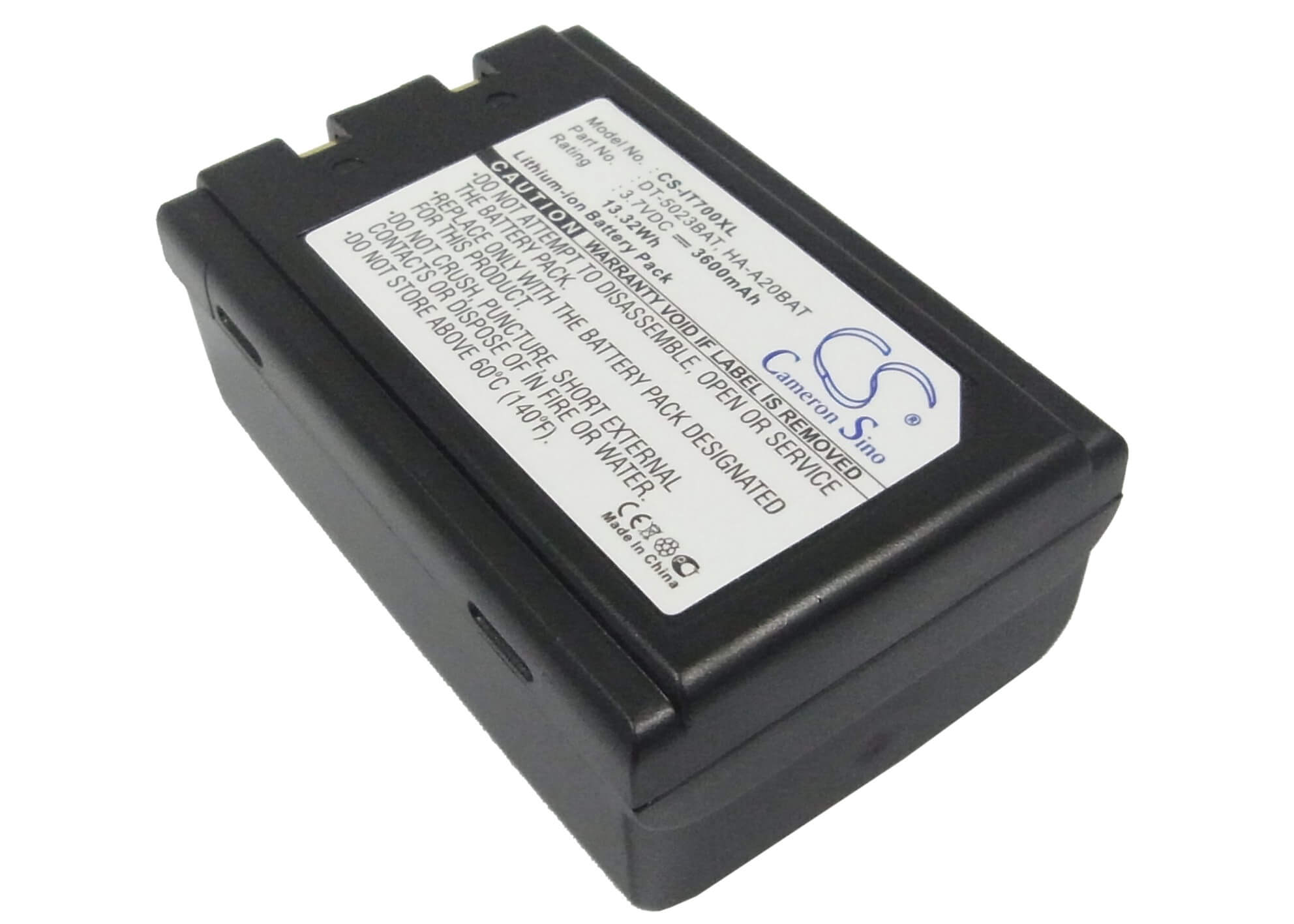 3.7V, 3600mAh, Li-ion Battery fits Unitech, Ht660, Pa600, 13.32Wh