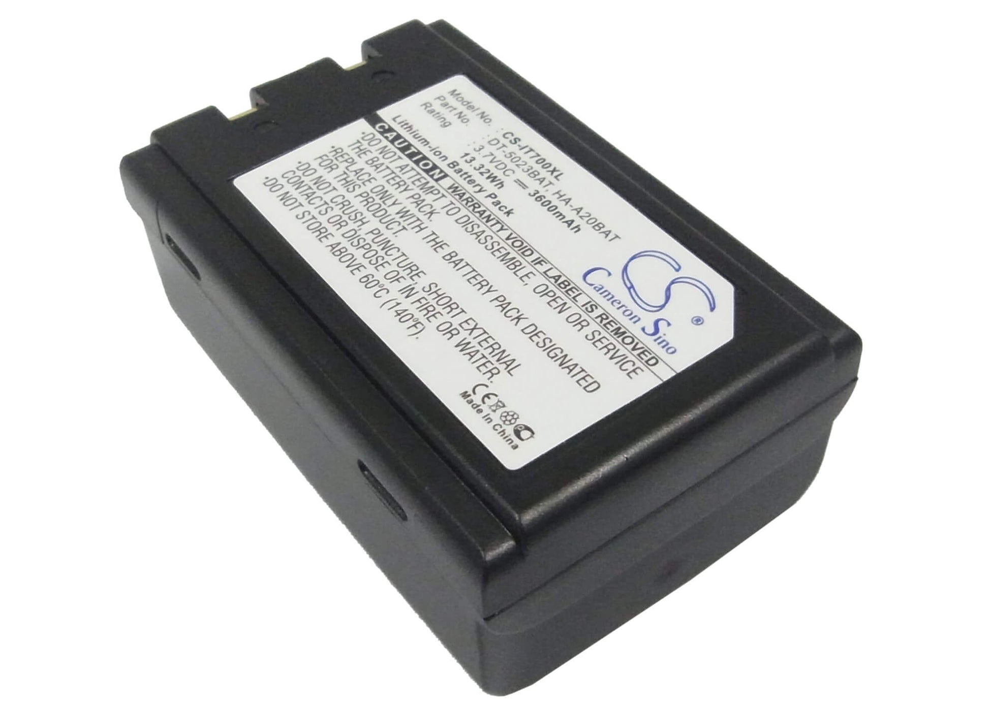 3.7V, 3600mAh, Li-ion Battery fits Janam, Xm5, Xm70, 13.32Wh