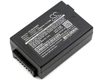 3.7V, 3300mAh, Li-ion Battery fits Psion, 1050494, 7525, 12.21Wh