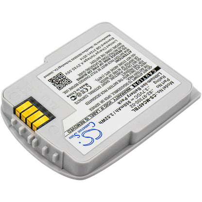 White, 3.7V, 950mAh, Li-ion Battery fits Motorola, Cs4070, Cs4070-sr, 3.515Wh
