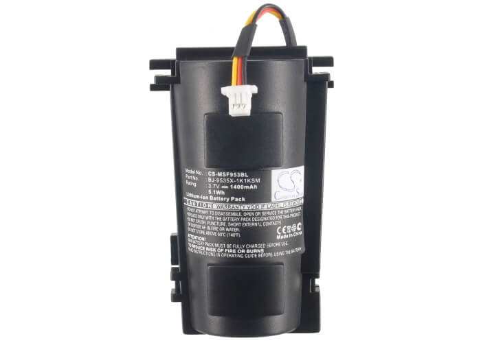 3.7V, 1400mAh, Li-ion Battery fits Metrologic, Dolphin 9535, Ms9535, 5.18Wh