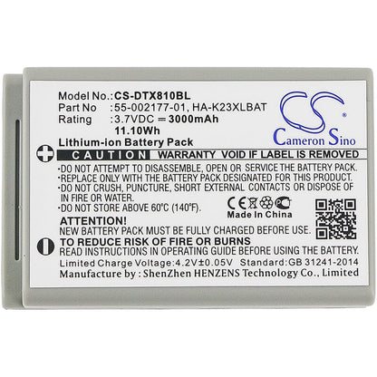3.7V, 3000mAh, Li-ion Battery fits Casio, Dt-x200, Dt-x200-10e, 11.1Wh