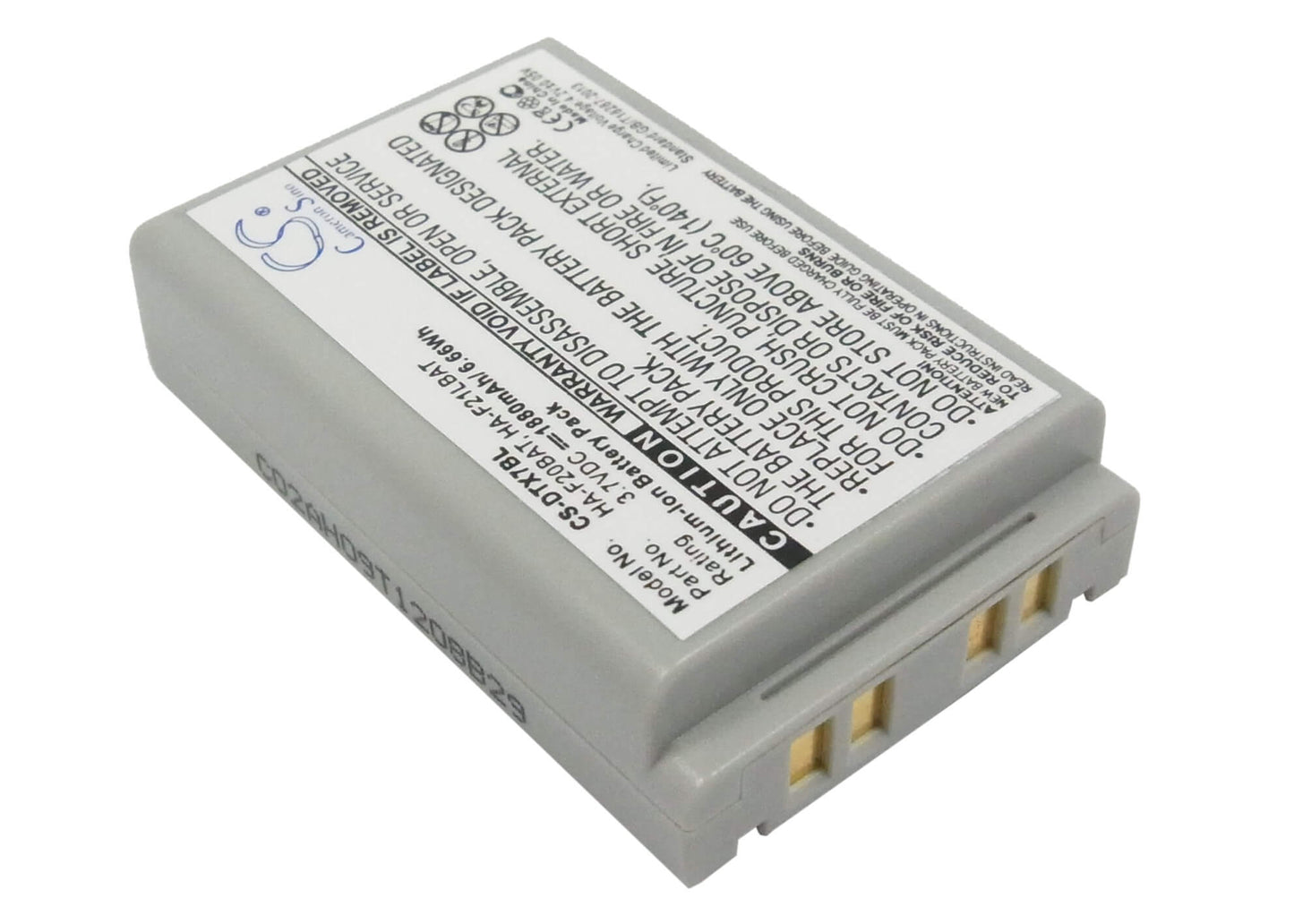 3.7V, 1880mAh, Li-ion Battery fits Casio, Dt-x7, Dt-x7m10e, 6.956Wh