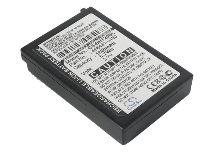 3.7V, 1800mAh, Li-ion Battery fits Auto-id, Asia, 6.66Wh