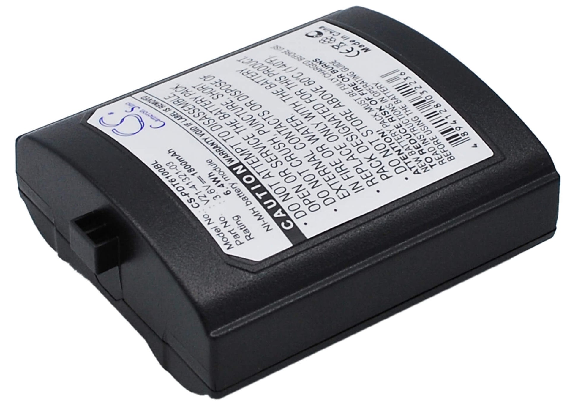 3.6V, 1800mAh, Ni-MH Battery fits Symbol, Pdt6100, Pdt6110, 6.48Wh