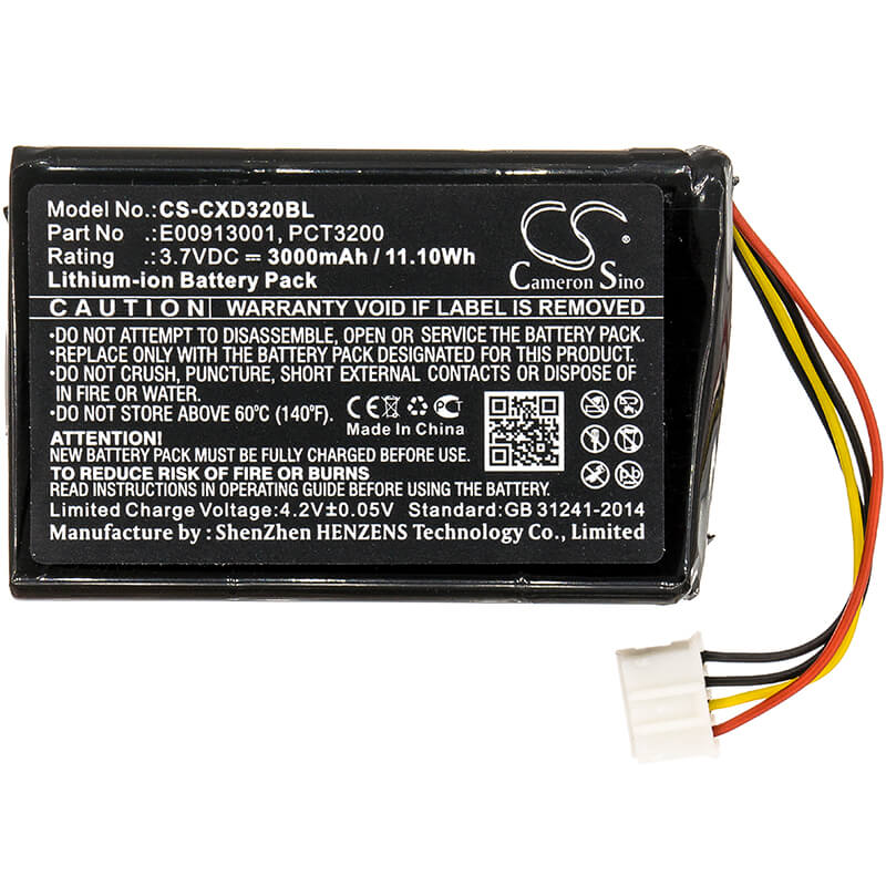 3.7V, 3000mAh, Li-ion Battery fits C-one, E-id, Xgk-c-one-e-id, 11.1Wh