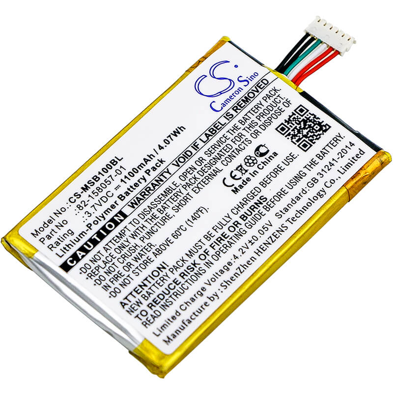 3.7V, 1100mAh, Li-Polymer Battery fits Motorola, Sb1, Sb1b-se11a0ww, 4.07Wh
