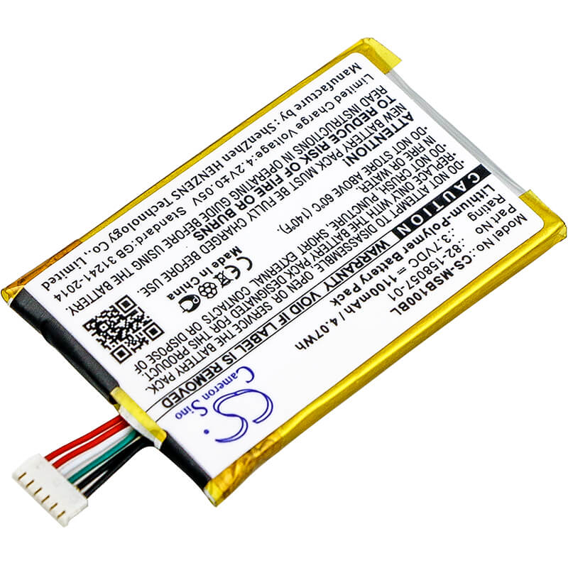3.7V, 1100mAh, Li-Polymer Battery fits Motorola, Sb1, Sb1b-se11a0ww, 4.07Wh