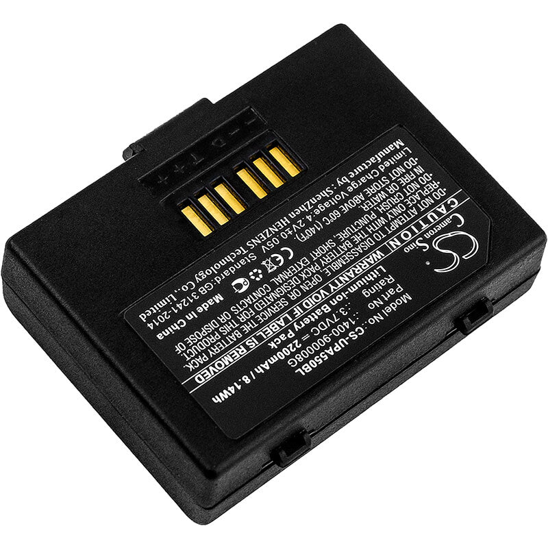3.7V, 2200mAh, Li-ion Battery fits Unitech, Pa550, 8.14Wh
