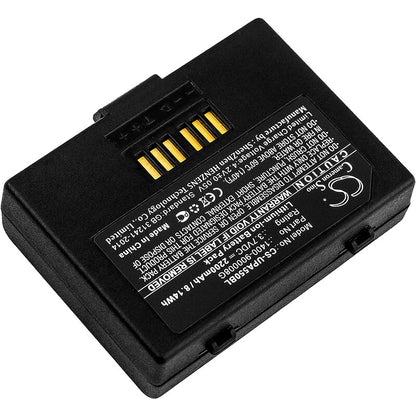 3.7V, 2200mAh, Li-ion Battery fits Unitech, Pa550, 8.14Wh