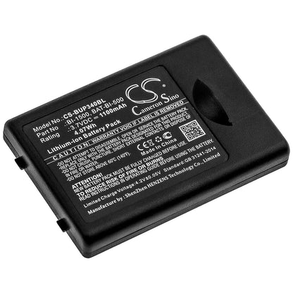 3.7V, 1100mAh, Li-ion Battery fits Bluebird, Eg-340, 4.07Wh