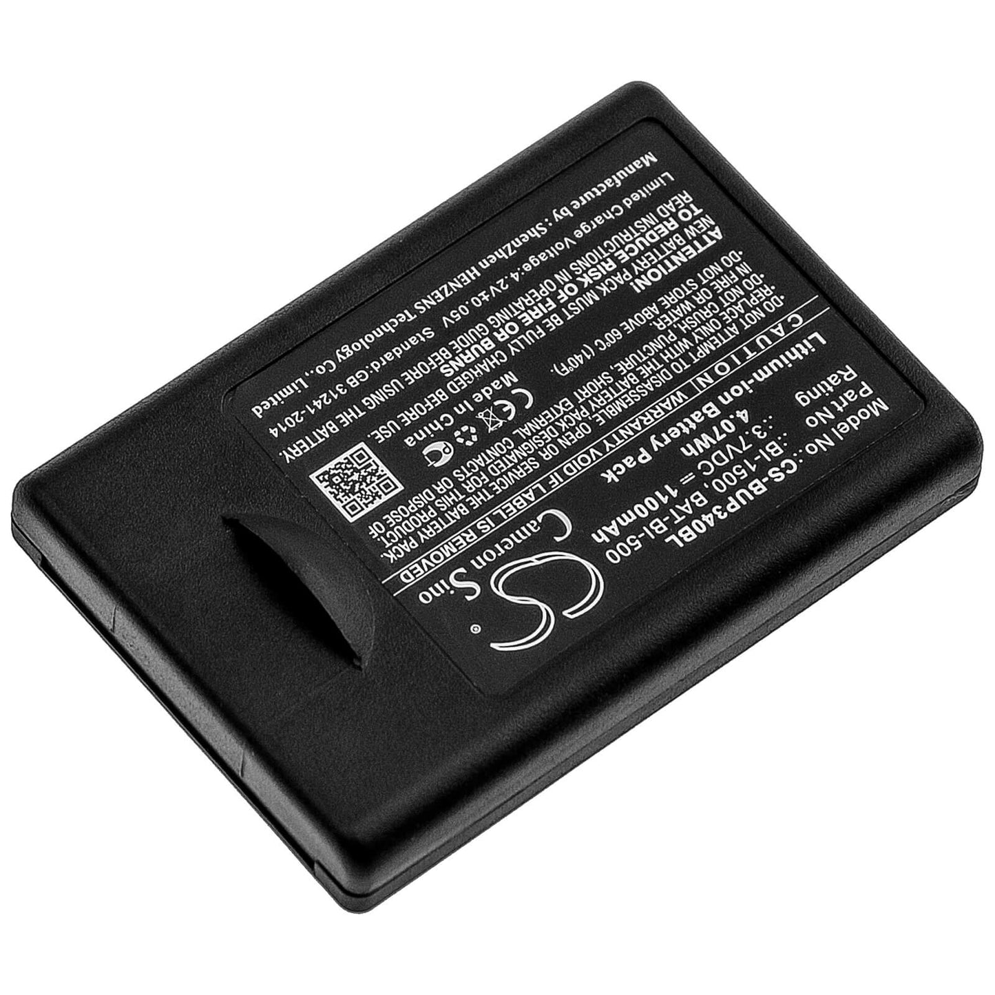 3.7V, 1100mAh, Li-ion Battery fits Bluebird, Eg-340, 4.07Wh