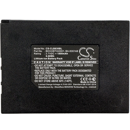 3.7V, 1800mAh, Li-ion Battery fits Metrologic, Sp5600, Sp5600 Datacollector, 6.66Wh