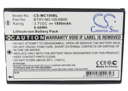 3.7V, 1800mAh, Li-ion Battery fits Wasp, Wdt3200, Wdt3250, 6.66Wh
