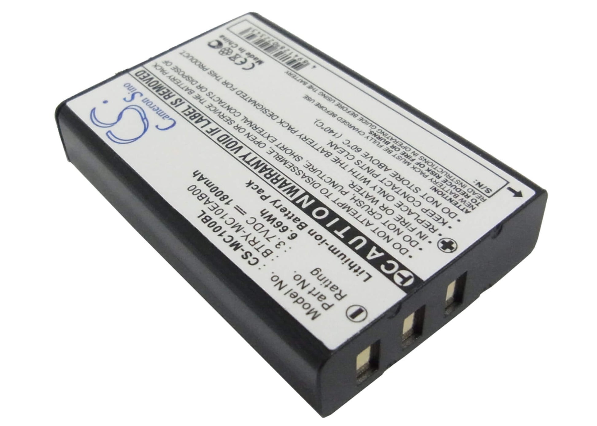 3.7V, 1800mAh, Li-ion Battery fits Mobila, Ppt101, 6.66Wh