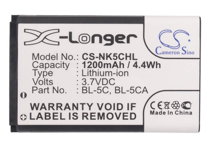 Barcode Scanner 3.7V, 1200mAh, Li-ion Battery fits Uniscope, U73, 4.44Wh