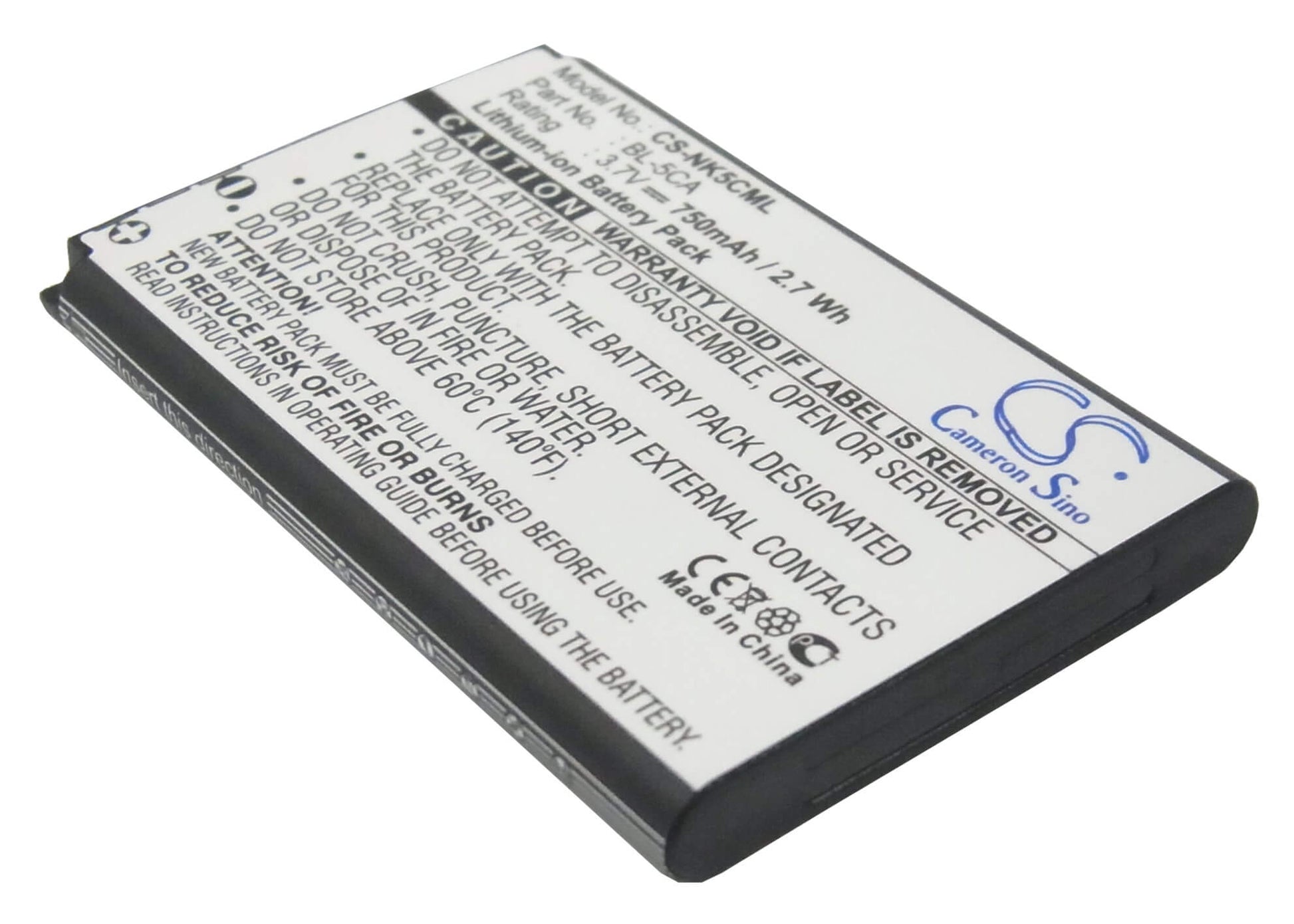 Barcode Scanner 3.7V, 750mAh, Li-ion Battery fits Reflecta, X7-scan, 2.775Wh