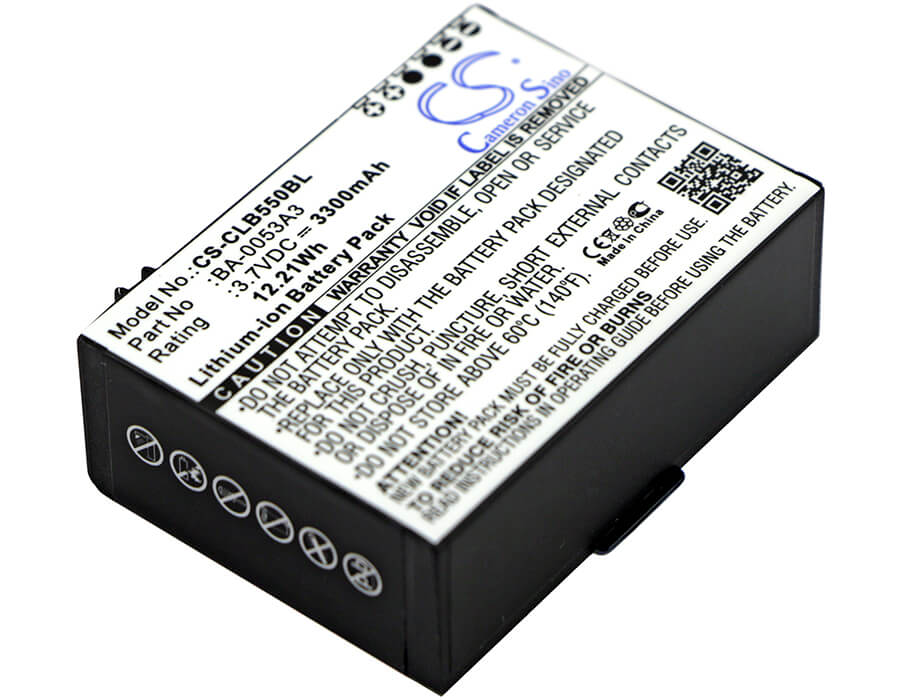 3.7V, 3300mAh, Li-ion Battery fits Cipherlab, Cp50, Cp55, 12.21Wh