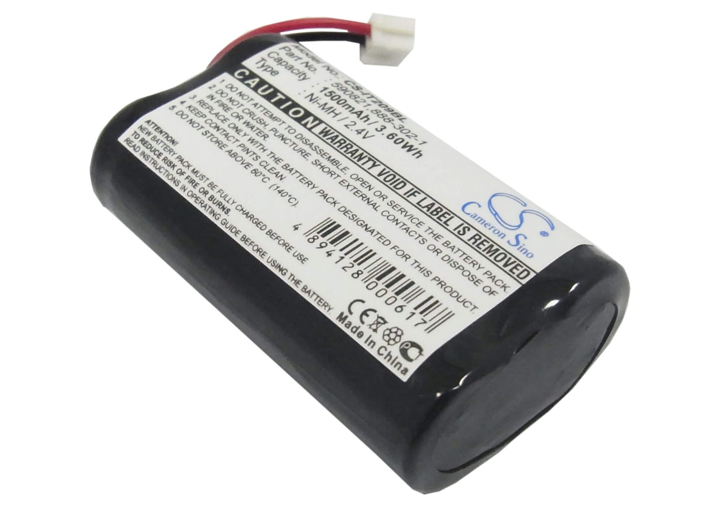 2.4V, 1500mAh, Ni-MH Battery fits Intermec, Trakker T2090, 3.6Wh