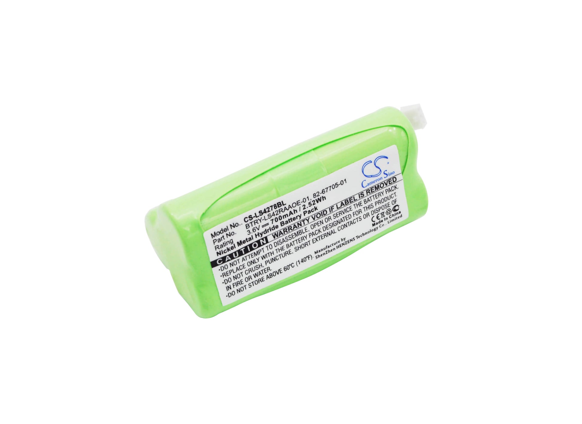 3.6V, 700mAh, Ni-MH Battery fits Symbol, Ds6878, Ds6878-sr, 2.52Wh