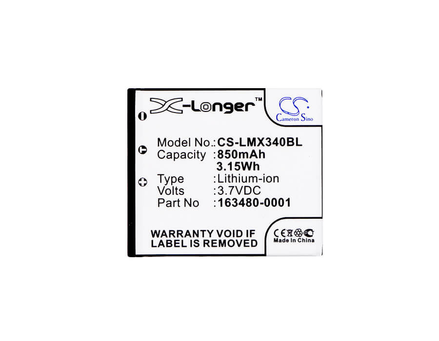 3.7V, 850mAh, Li-ion Battery fits Lxe, 8650 Bluetooth Ring Scanners, Bluetooth Ring Scanner, 3.145Wh