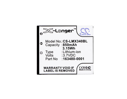 3.7V, 850mAh, Li-ion Battery fits Lxe, 8650 Bluetooth Ring Scanners, Bluetooth Ring Scanner, 3.145Wh