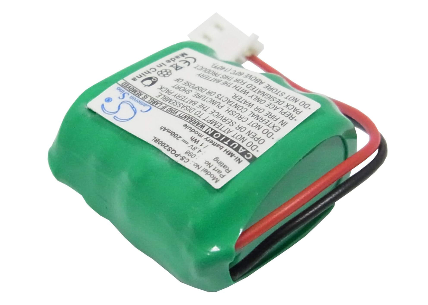 4.8V, 200mAh, Ni-MH Battery fits Handheld, Quick Check Qc150, Quick Check Qc200, 0.96Wh