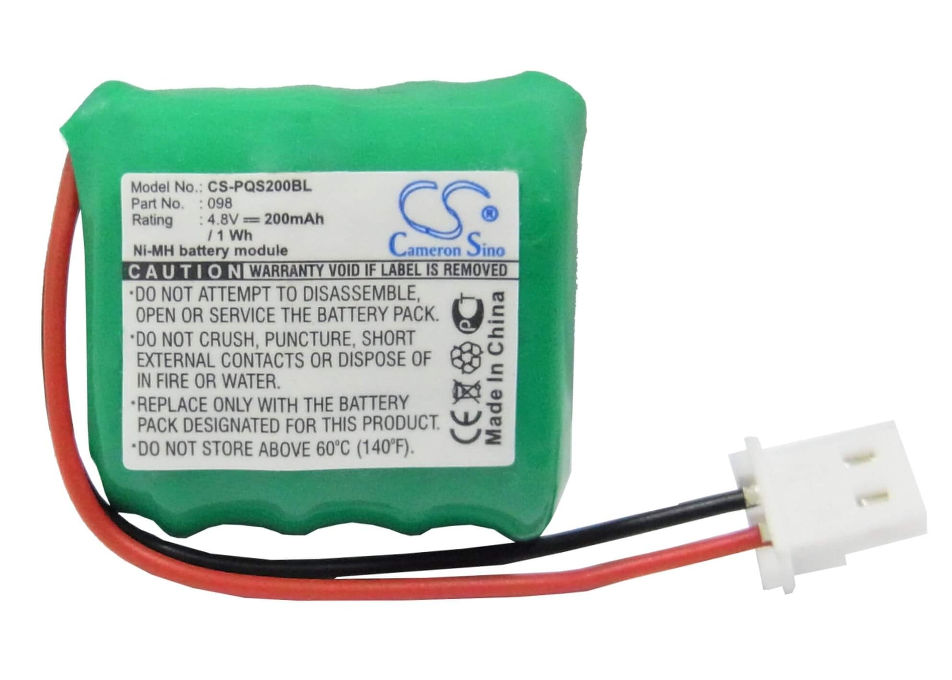 4.8V, 200mAh, Ni-MH Battery fits Handheld, Quick Check Qc150, Quick Check Qc200, 0.96Wh