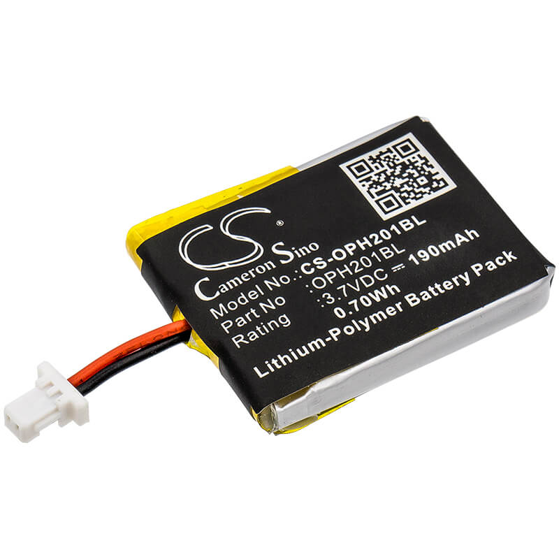 3.7V, 190mAh, Li-Polymer Battery fits Opticon, Opn-2000, Opn-2001, 0.703Wh