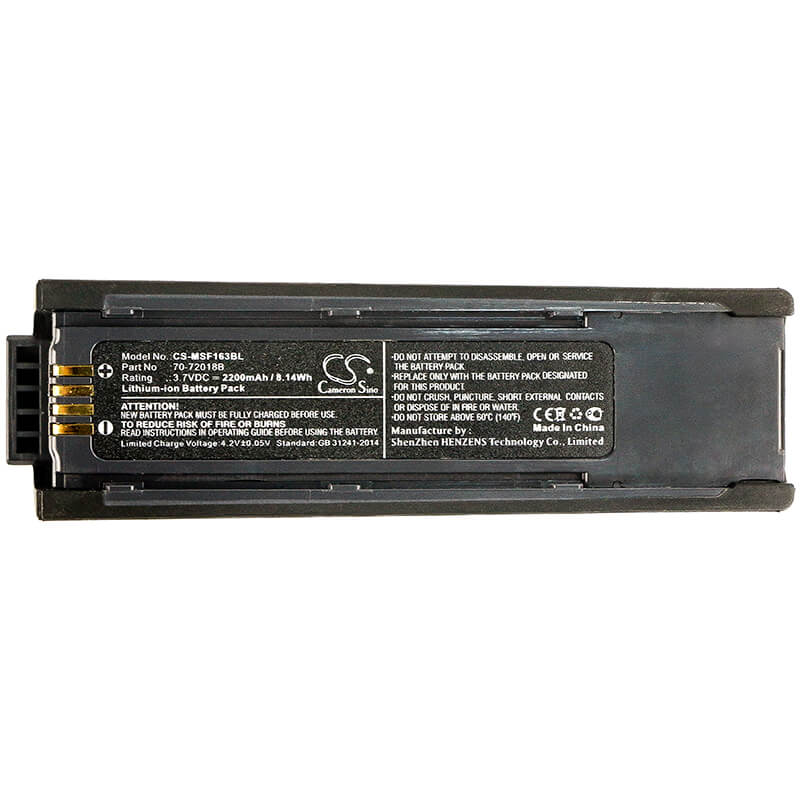 3.7V, 2200mAh, Li-ion Battery fits Metrologic, Ms1633 Focusbt, 8.14Wh