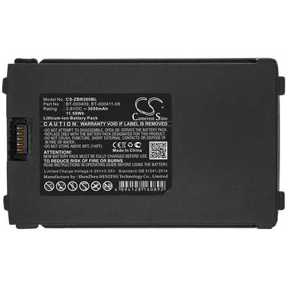 3.8V, 3050mAh, Li-ion Battery fits Zebra, Tc21, Tc26, 11.59Wh