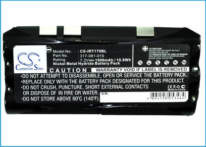 7.2V, 1500mAh, Ni-MH Battery fits Intermec, Dt1700, Rt1700, 10.8Wh