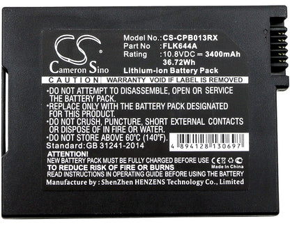 10.8V, 3400mAh, Li-ion Battery fits Netgear, Nighthawk Ac1900, 36.72Wh