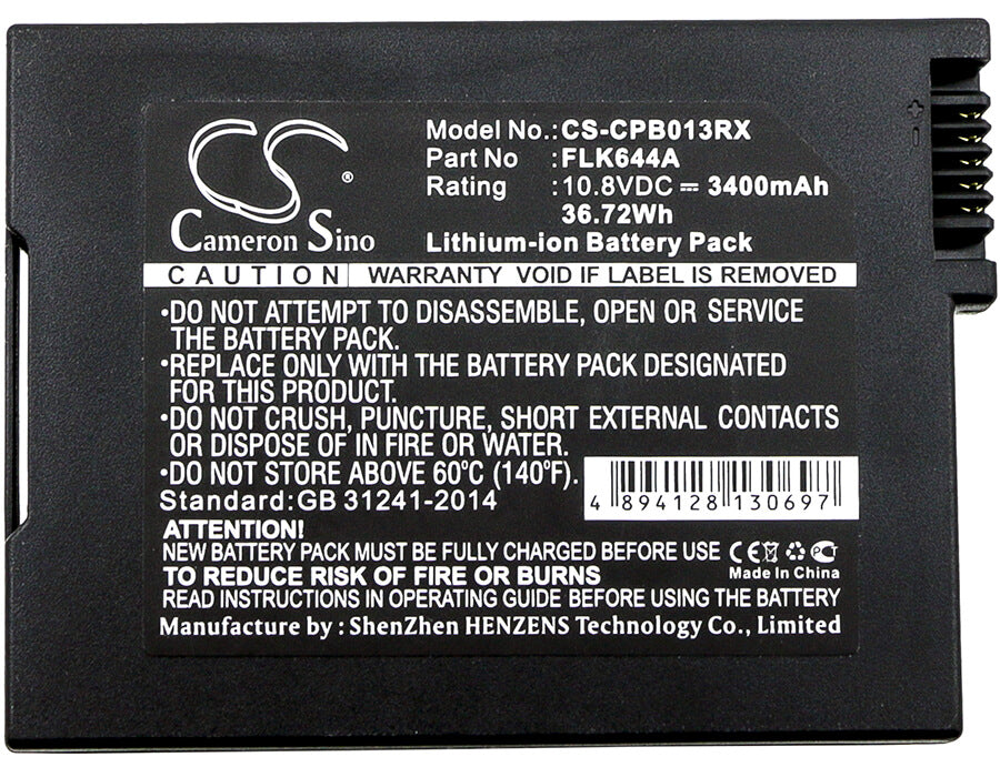 10.8V, 3400mAh, Li-ion Battery fits Pegatron, Dpq3212, Dpq3925, 36.72Wh