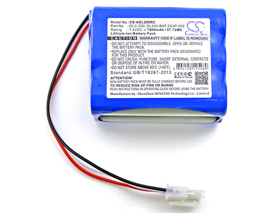 7.4V, 7800mAh, Li-ion Battery fits At&t, Dlc-200c, 57.72Wh