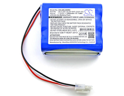 7.4V, 7800mAh, Li-ion Battery fits At&t, Dlc-200c, 57.72Wh