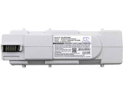 White, 7.4V, 6800mAh, Li-ion Battery fits Arris, Mg5000, Mg5220, 50.32Wh
