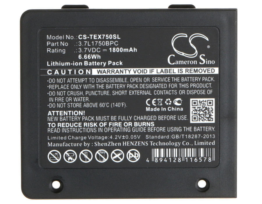 3.7V, 1800mAh, Li-ion Battery fits Texas Instruments, Ti-nspire Navigator Wireless C, Ti-planet, 6.66Wh
