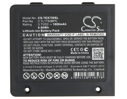 3.7V, 1800mAh, Li-ion Battery fits Texas Instruments, Ti-nspire Navigator Wireless C, Ti-planet, 6.66Wh