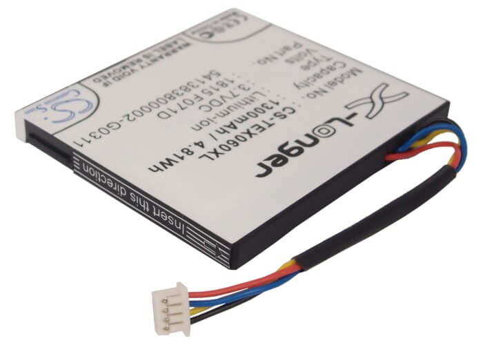 3.7V, 1300mAh, Li-ion Battery fits Texas Instruments, N2/ac/2l1/a, Ti-84 C Silver, 4.81Wh