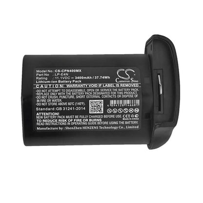 11.1V, 3400mAh, Li-ion Battery fits Canon, 1d Mark 3, 1d Mark 4, 37.74Wh