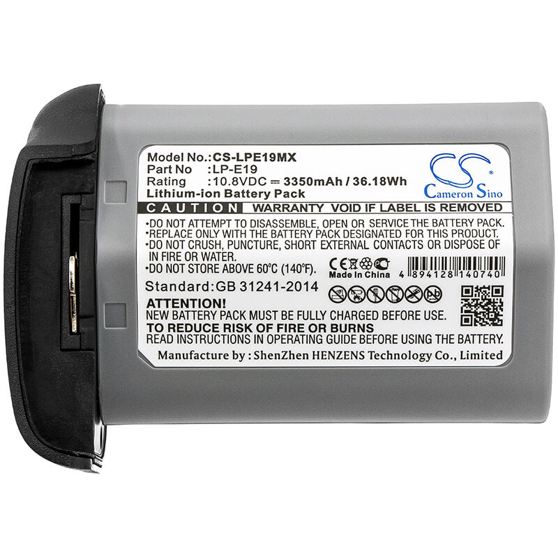 10.8V, 3350mAh, Li-ion Battery fits Canon, 1d Mark 3, 1d Mark 4, 36.18Wh