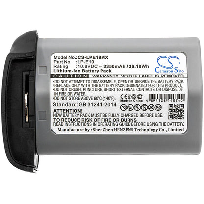 10.8V, 3350mAh, Li-ion Battery fits Canon, 1d Mark 3, 1d Mark 4, 36.18Wh